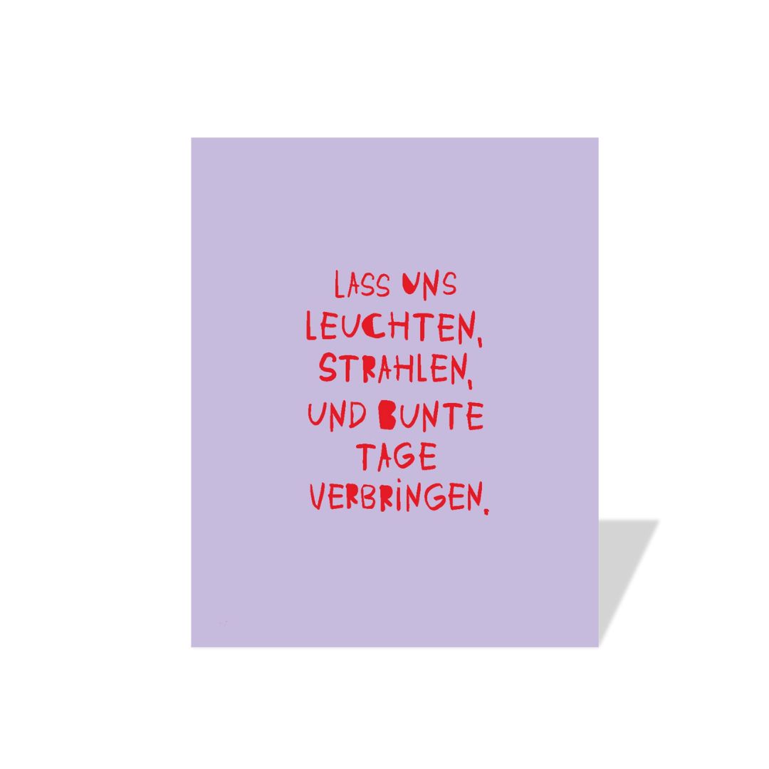 Postkarte 'Lass Uns Leuchten'