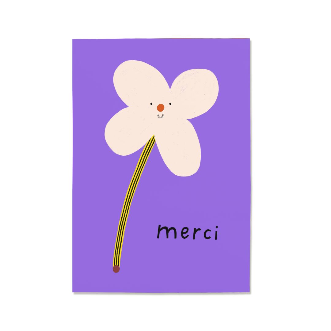 Postkarte 'Merci'
