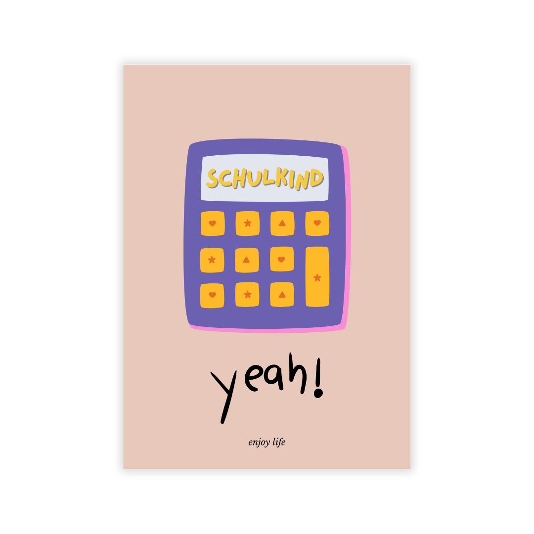 Postkarte 'Schulkind Yeah'