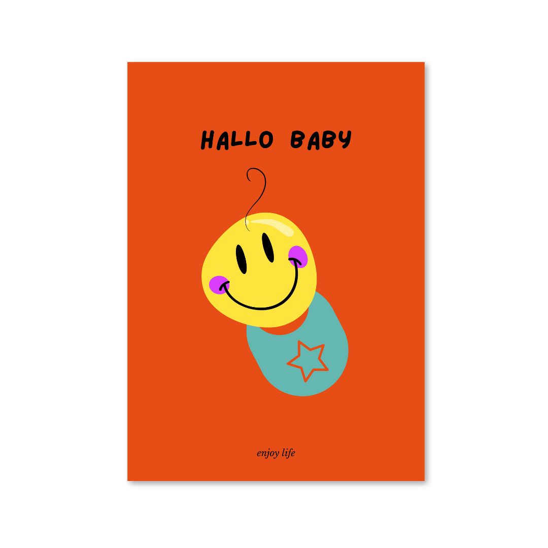 Postkarte 'Hallo Baby'