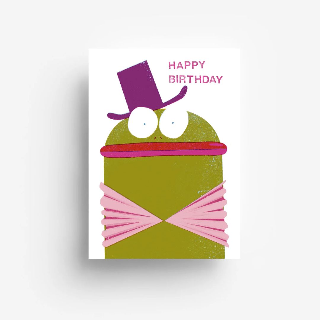 Postkarte Geburtstags Frosch DIN A6