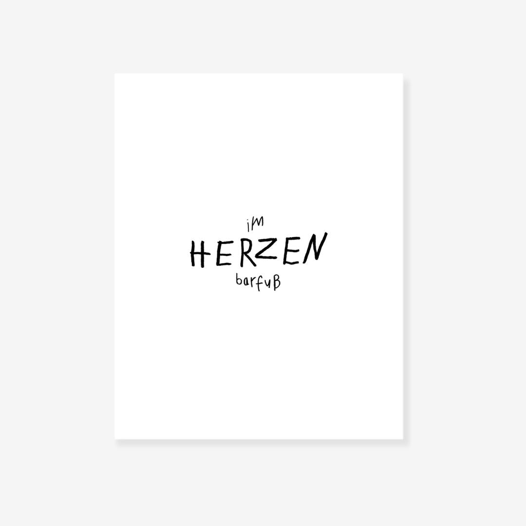 Postkarte 'Im Herzen Barfuss'