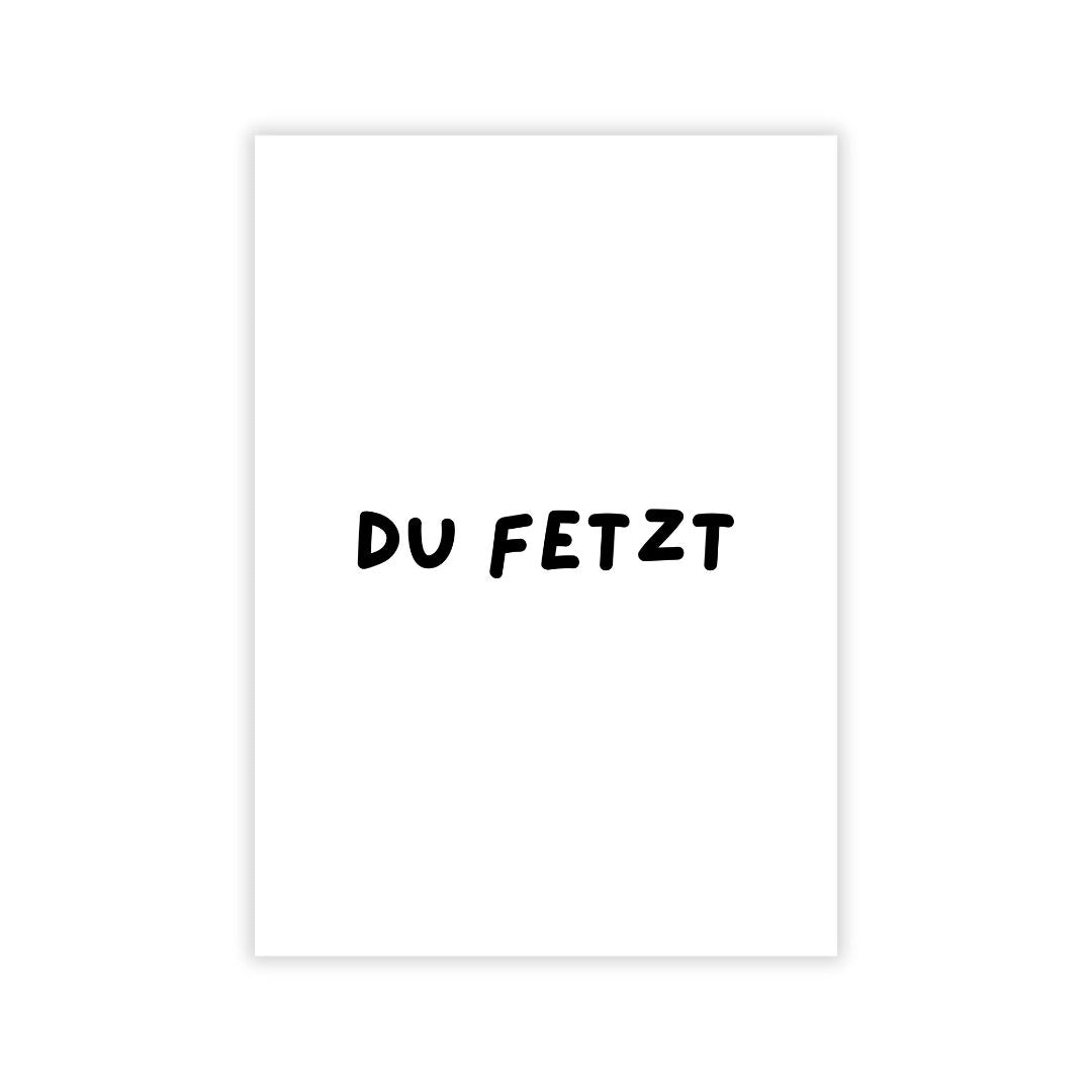 Postkarte 'Du fetzt' blanko