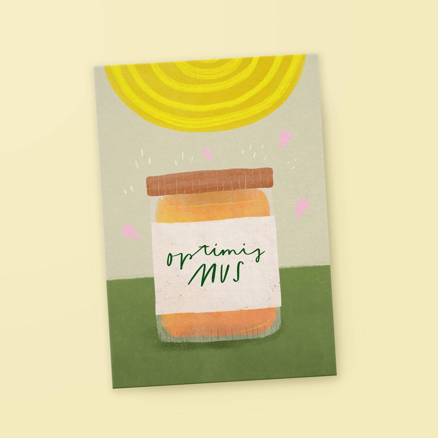 Postkarte 'Optimis-Mus'