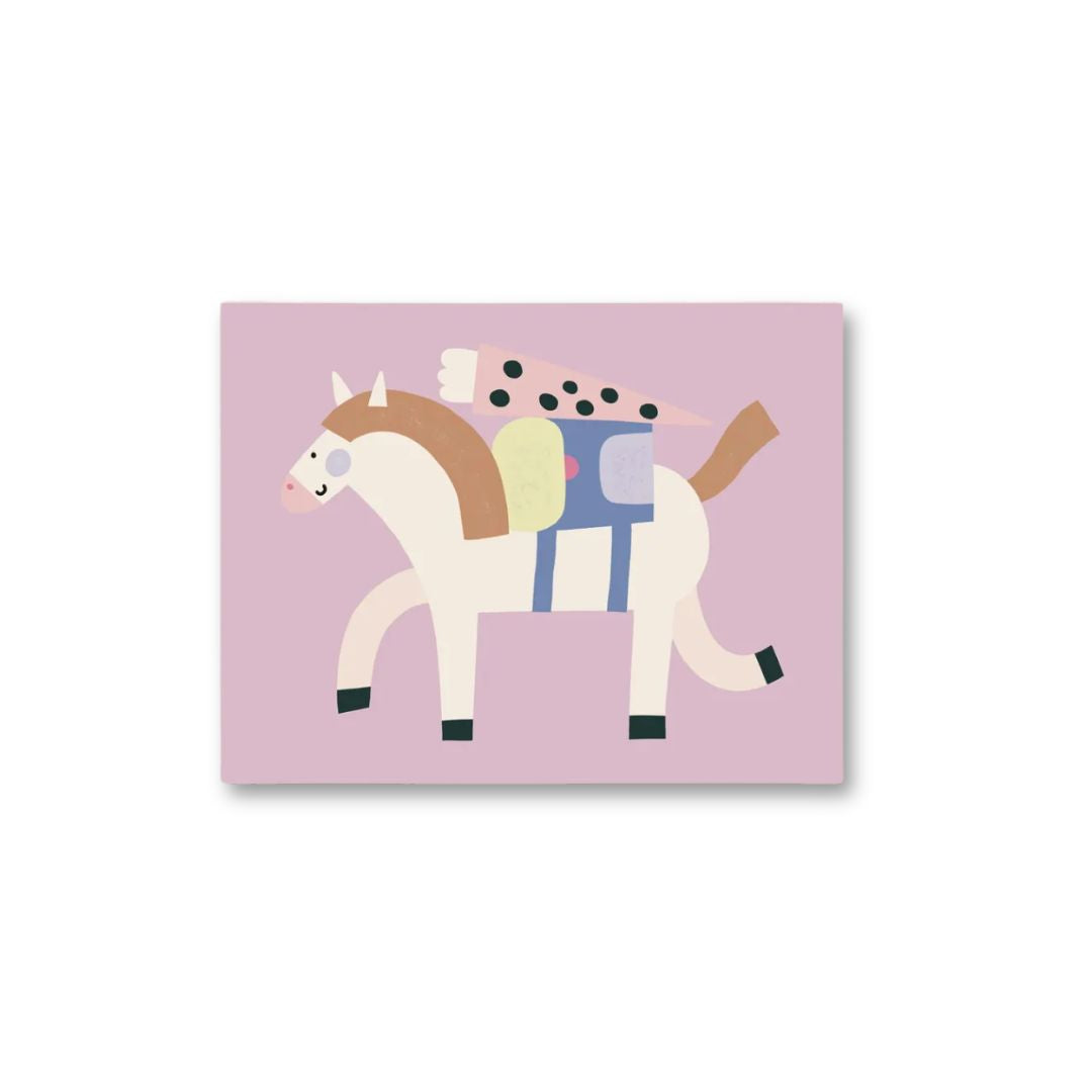 Postkarte 'Schulpferd'