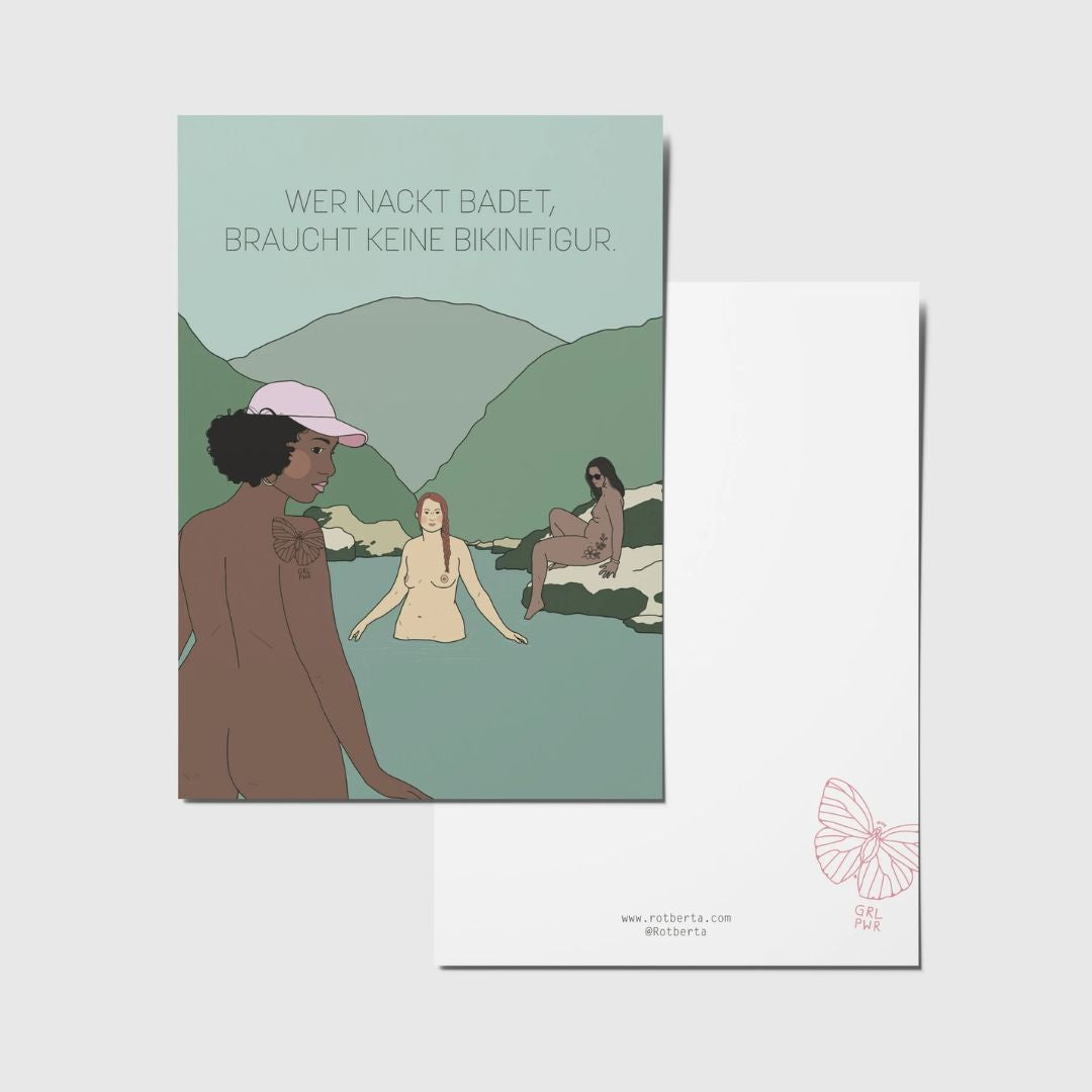 Rotberta Postkarte 'Bikinifigur'