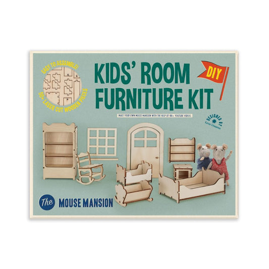 Puppenhausmöbel-Set zum Selbermachen Schlafzimmer