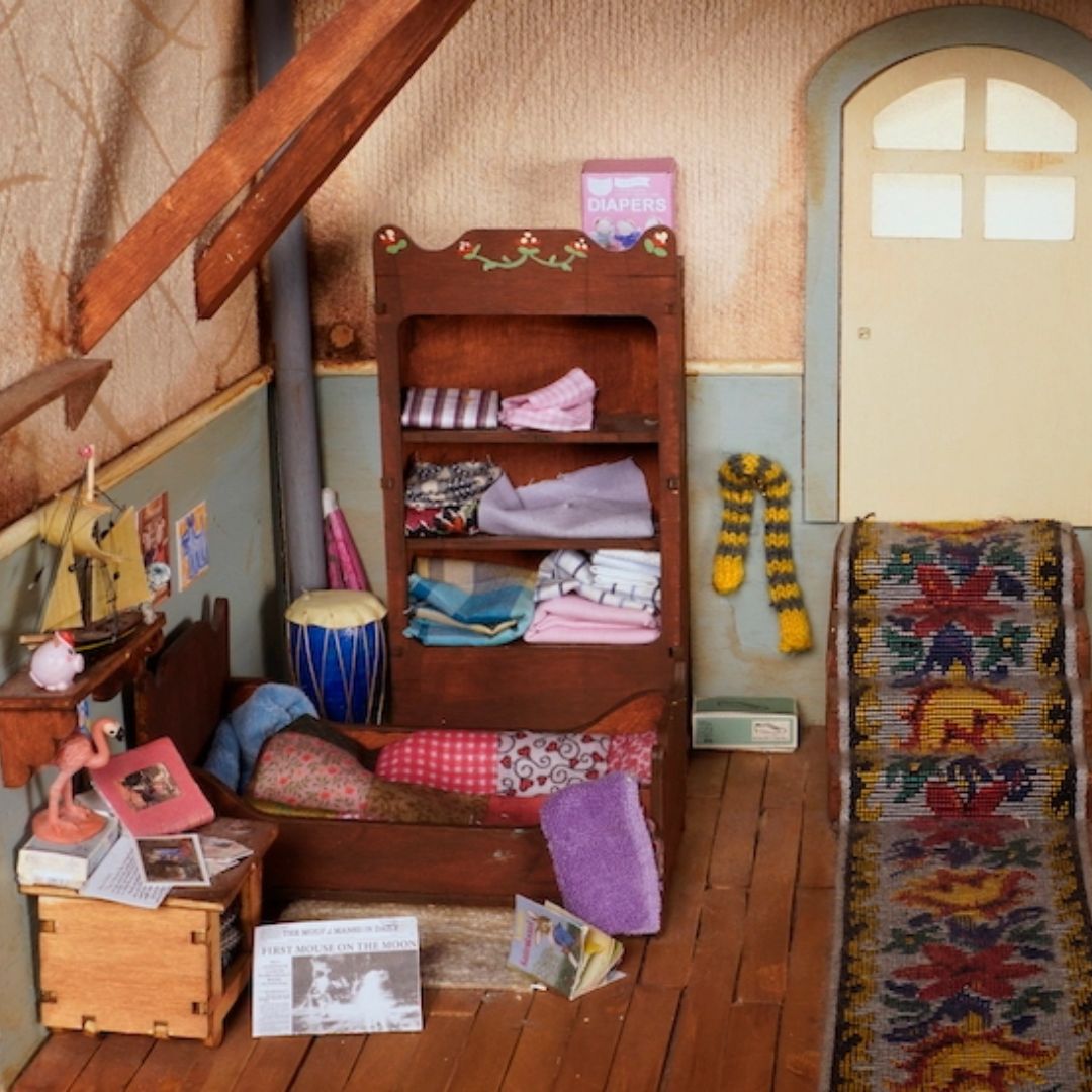 Puppenhausmöbel-Set zum Selbermachen Schlafzimmer