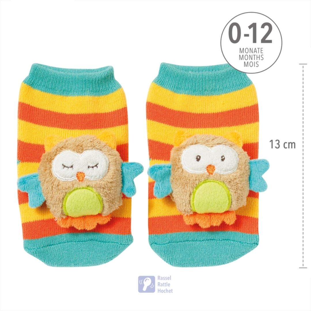 Rasselsocken 'Eule'