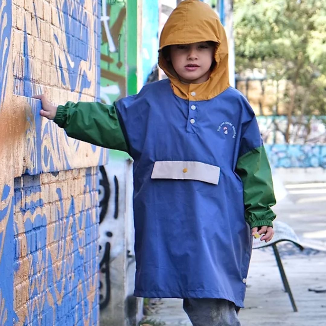 Regenponcho 'Ash Blue' für Kinder und Erwachsene
