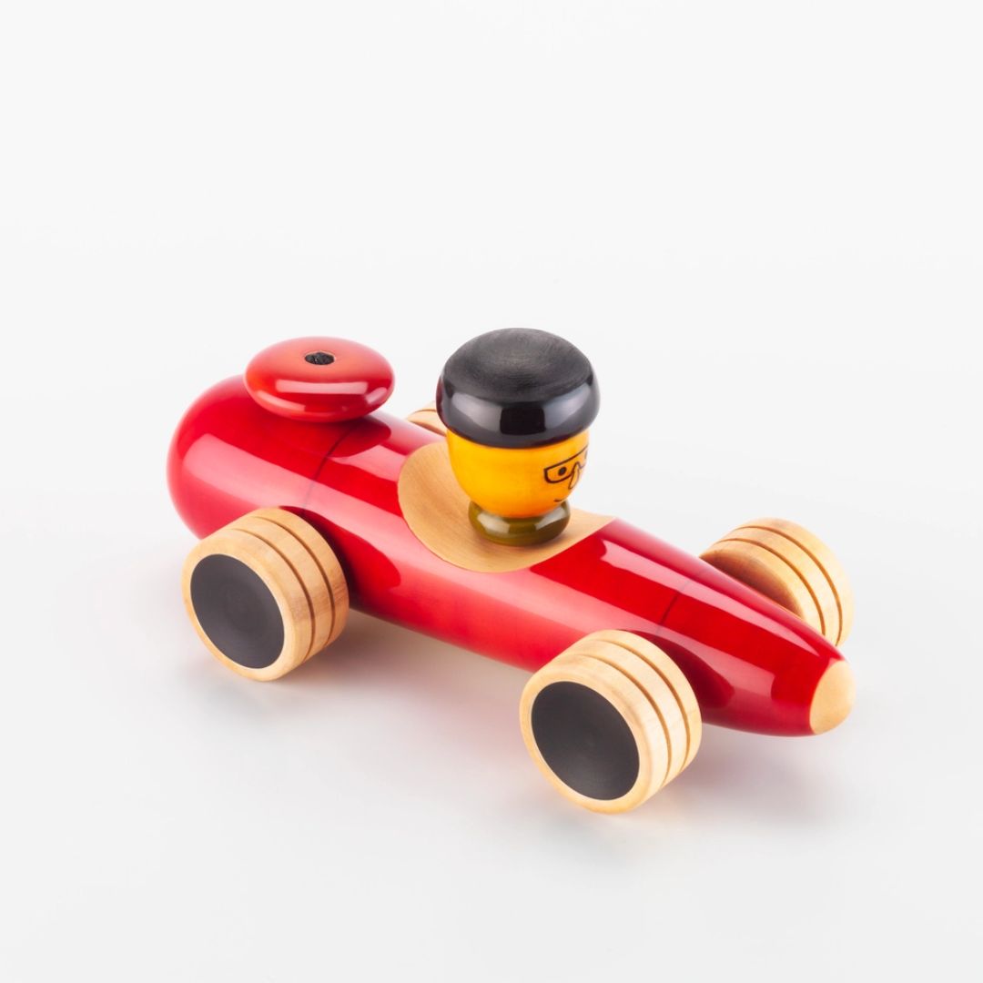 Rennwagen aus Holz rot