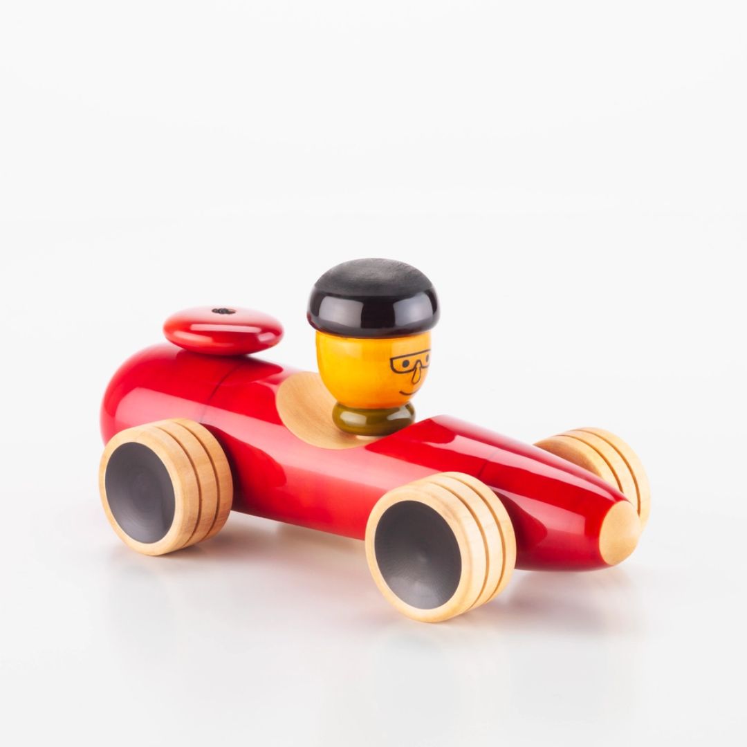 Rennwagen aus Holz rot