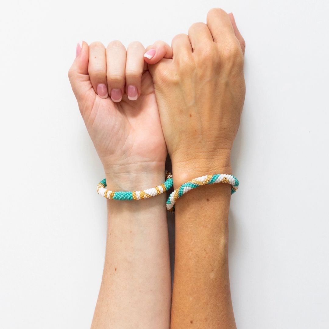 Roll-On® Freundschaftsarmbänder 'Aquamarine'