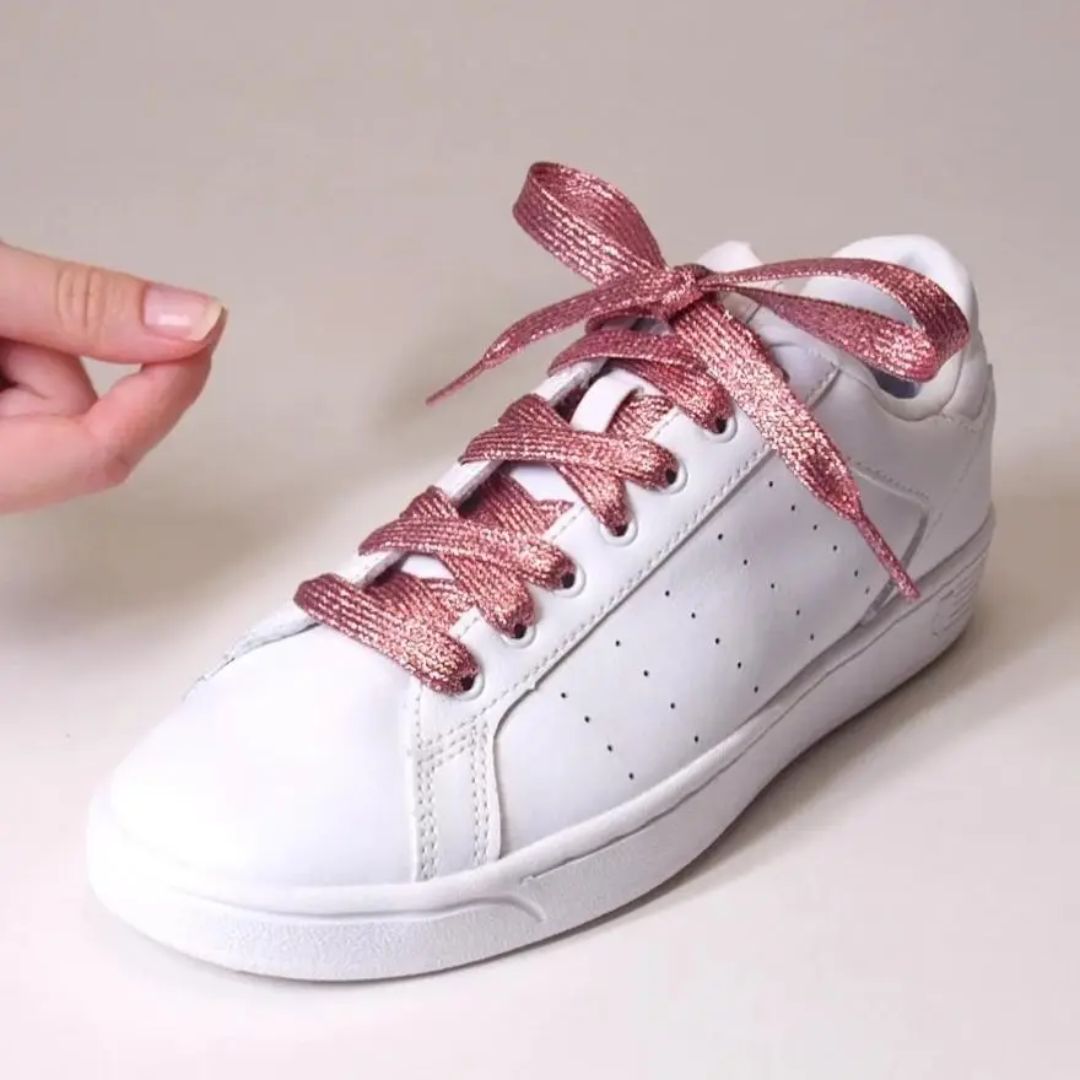 Schnürsenkel Glitzer rosa