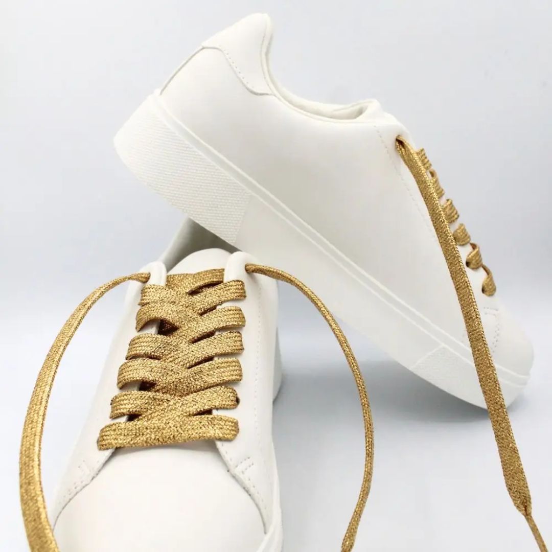 Schnürsenkel Glitzer gold