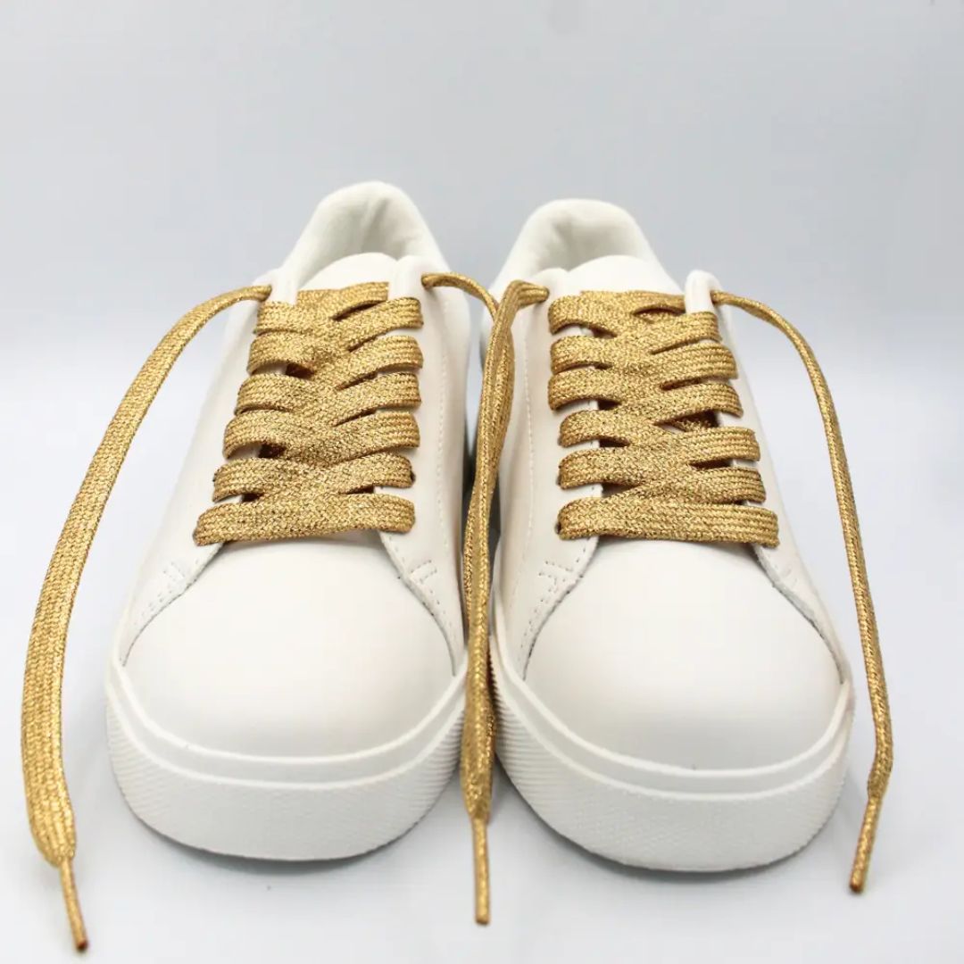 Schnürsenkel Glitzer gold