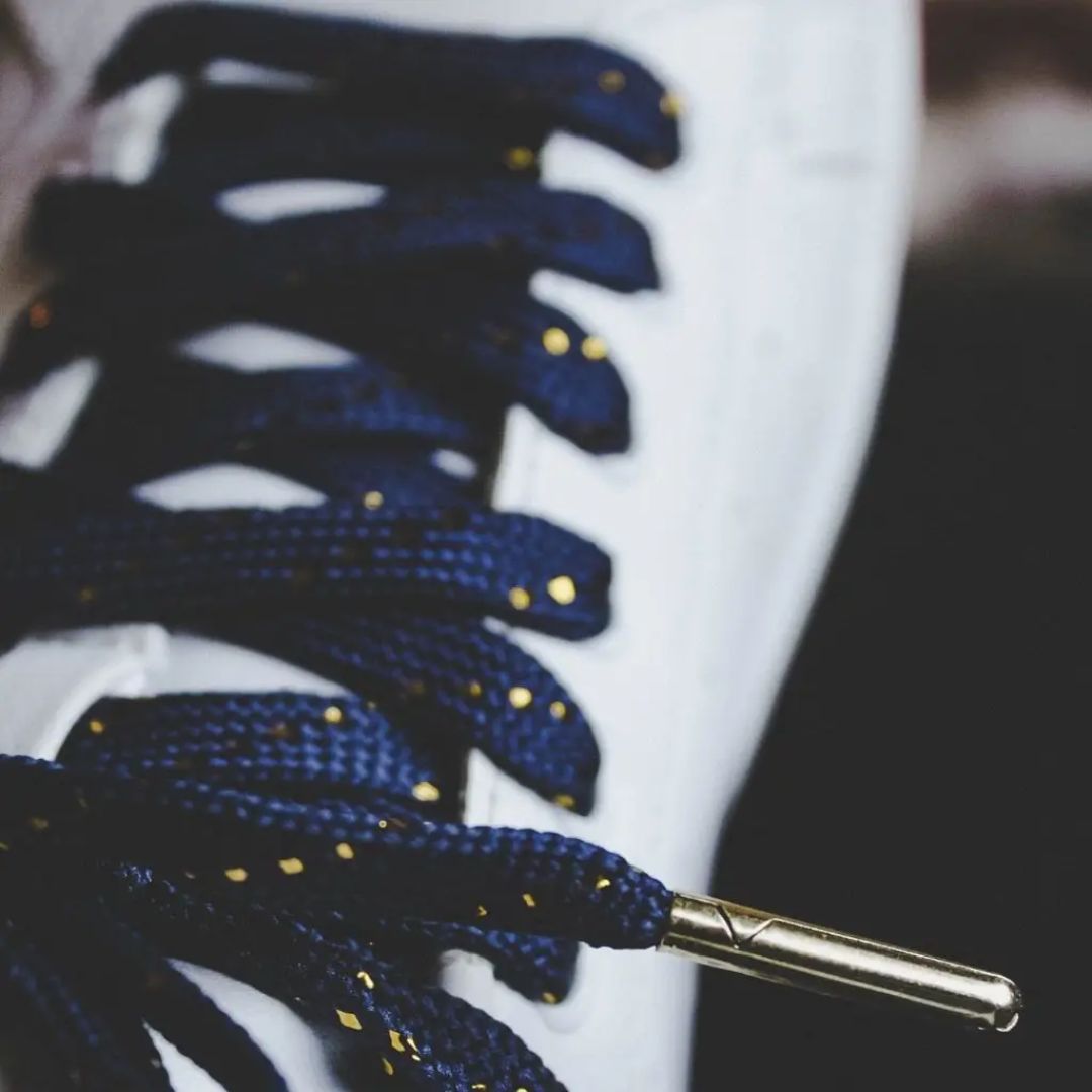 Schnürsenkel marineblau/gold