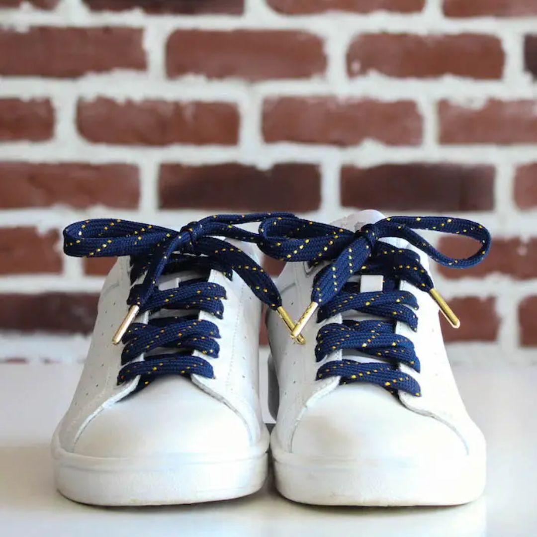 Schnürsenkel marineblau/gold