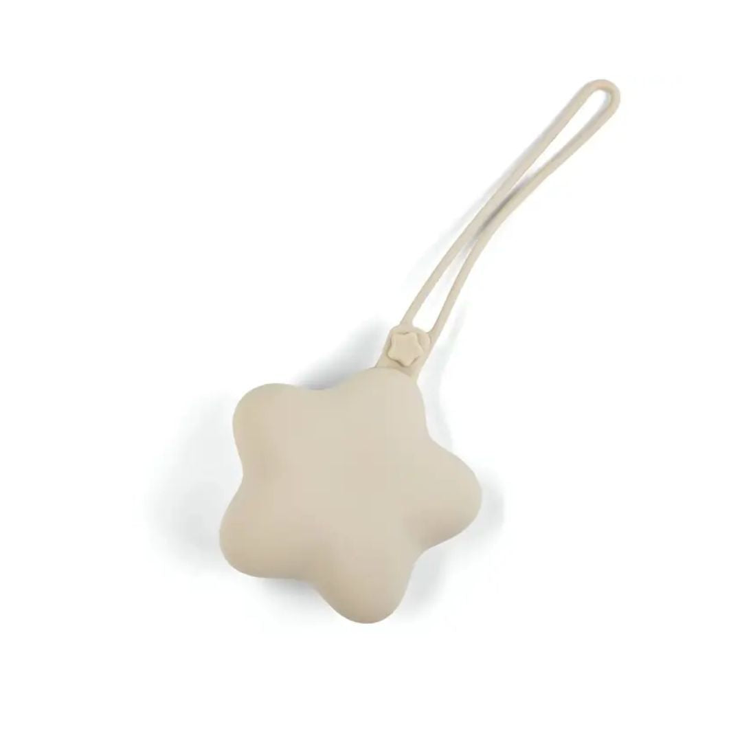 Schnullerhalter aus Silikon 'Stella' beige