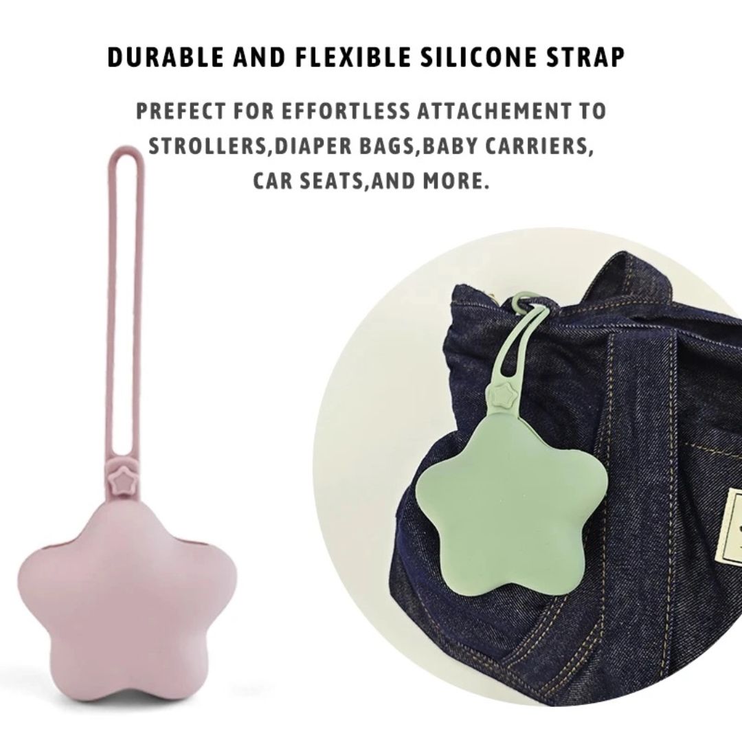 Schnullerhalter aus Silikon 'Stella' beige