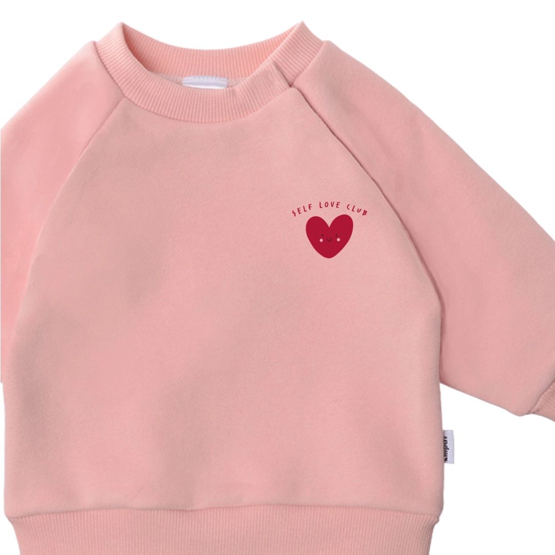 Sweatshirt in rosa mit Print 'Selflove Club'