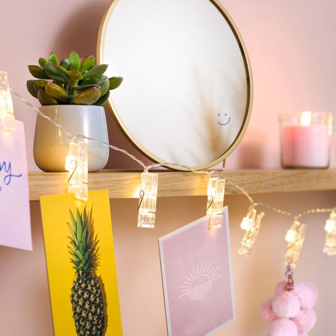 Smile LED-Clip-Lichterkette