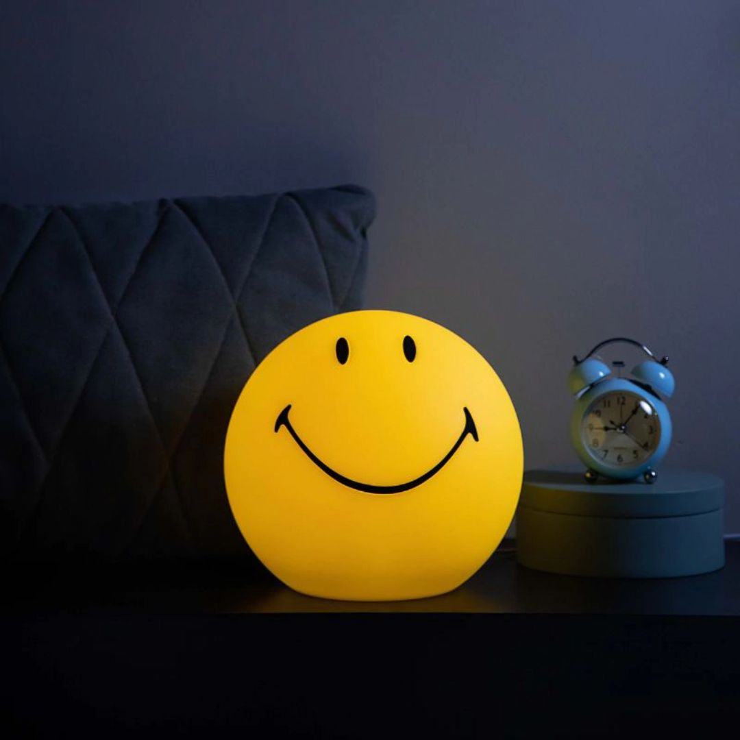 Nachtlicht 'Smiley' Lampe gelb 25 cm