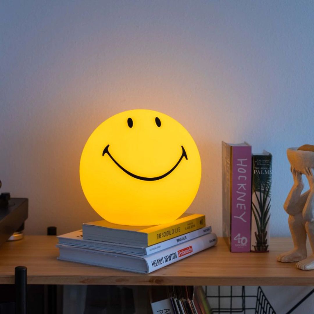 Nachtlicht 'Smiley' Lampe gelb 25 cm