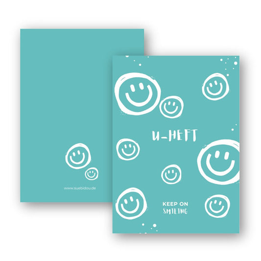 U-Heft Hülle "Smiley" personalisierbar