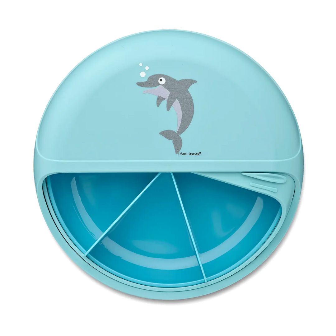 Bento Disc Lunchbox Kinder 'Delfin' blau 18 cm