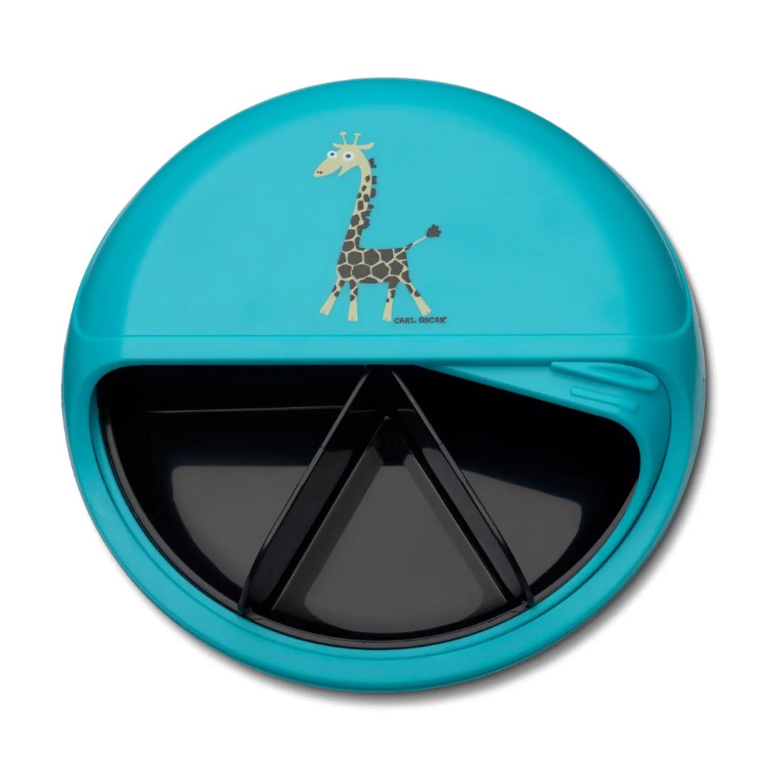 Bento Disc Lunchbox Kinder 'Giraffe' blau 18 cm
