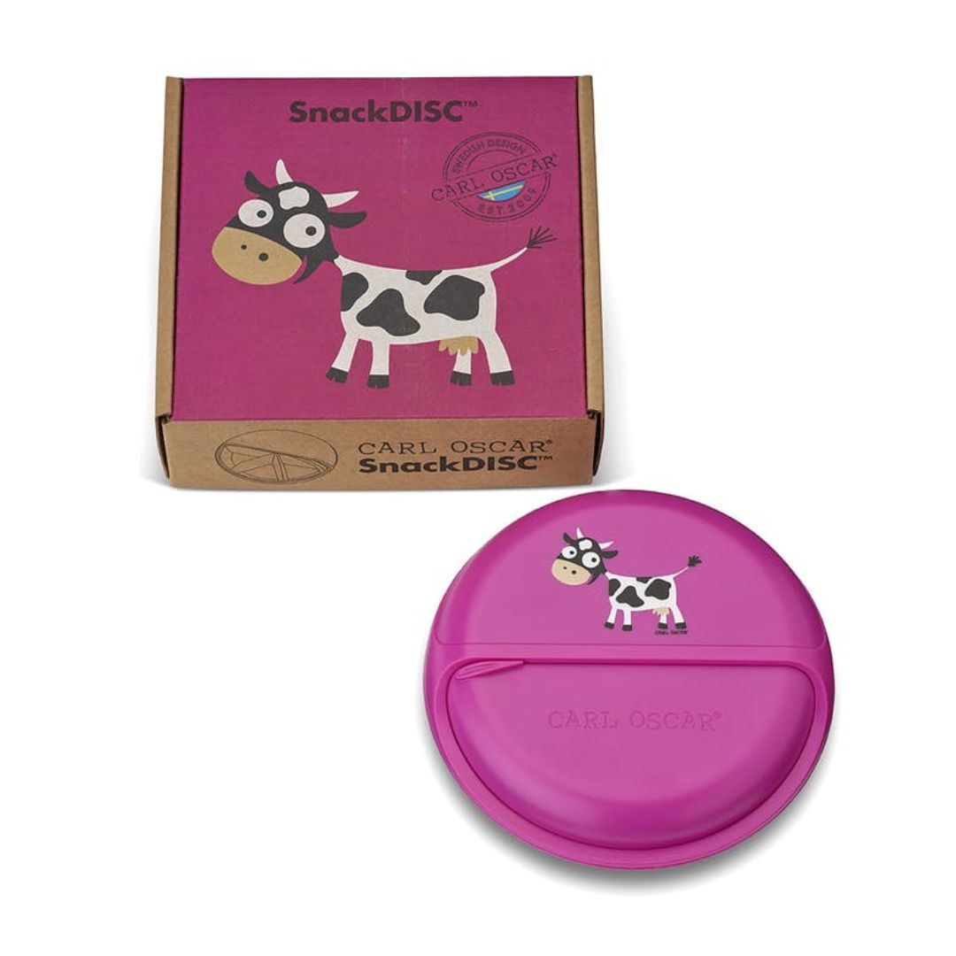 Snack Disc Kinder 'Kuh' violett 15 cm