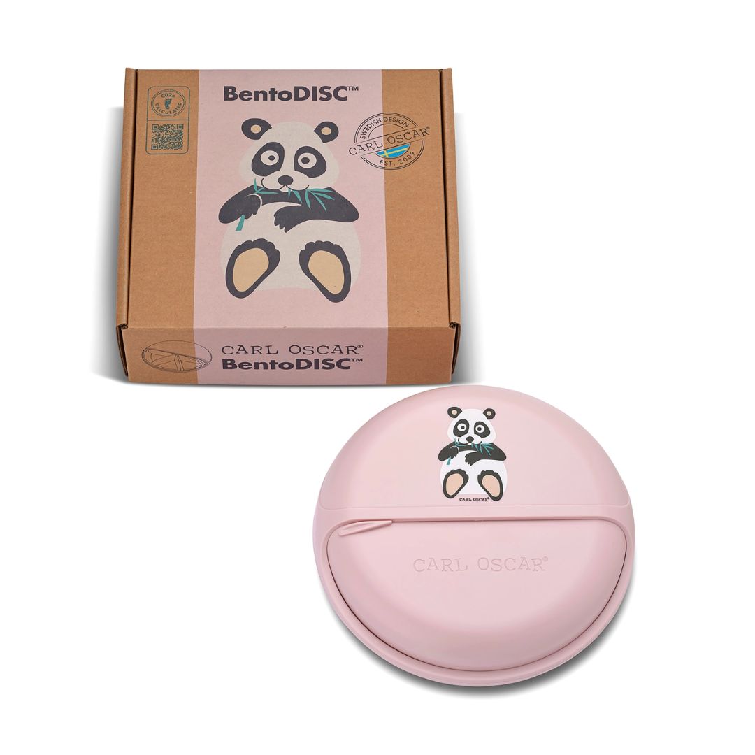 Bento Disc Lunchbox Kinder 'Panda' rosa 18 cm
