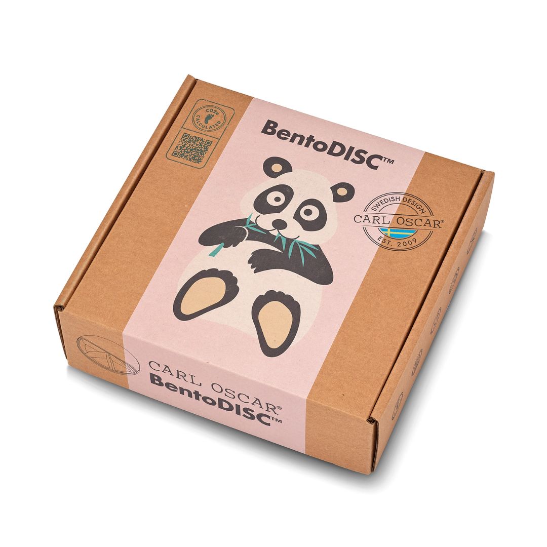 Bento Disc Lunchbox Kinder 'Panda' rosa 18 cm