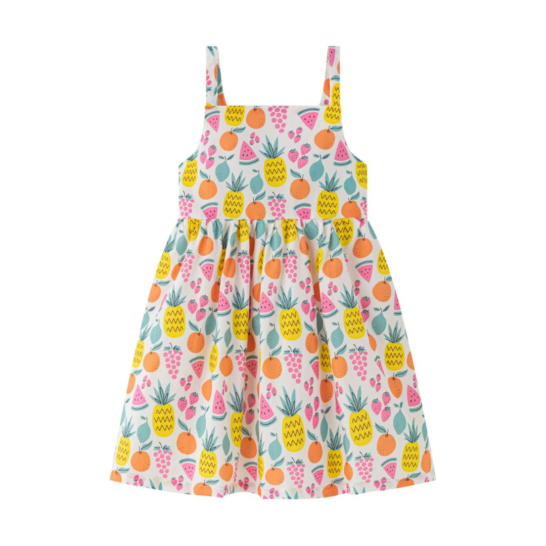 Mädchenkleid mit Trägern "Tropical Fruits"