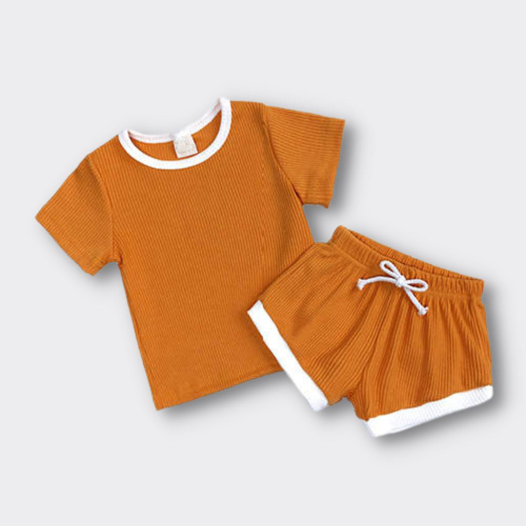 2 teiliges Set Shirt und Shorts ingwer