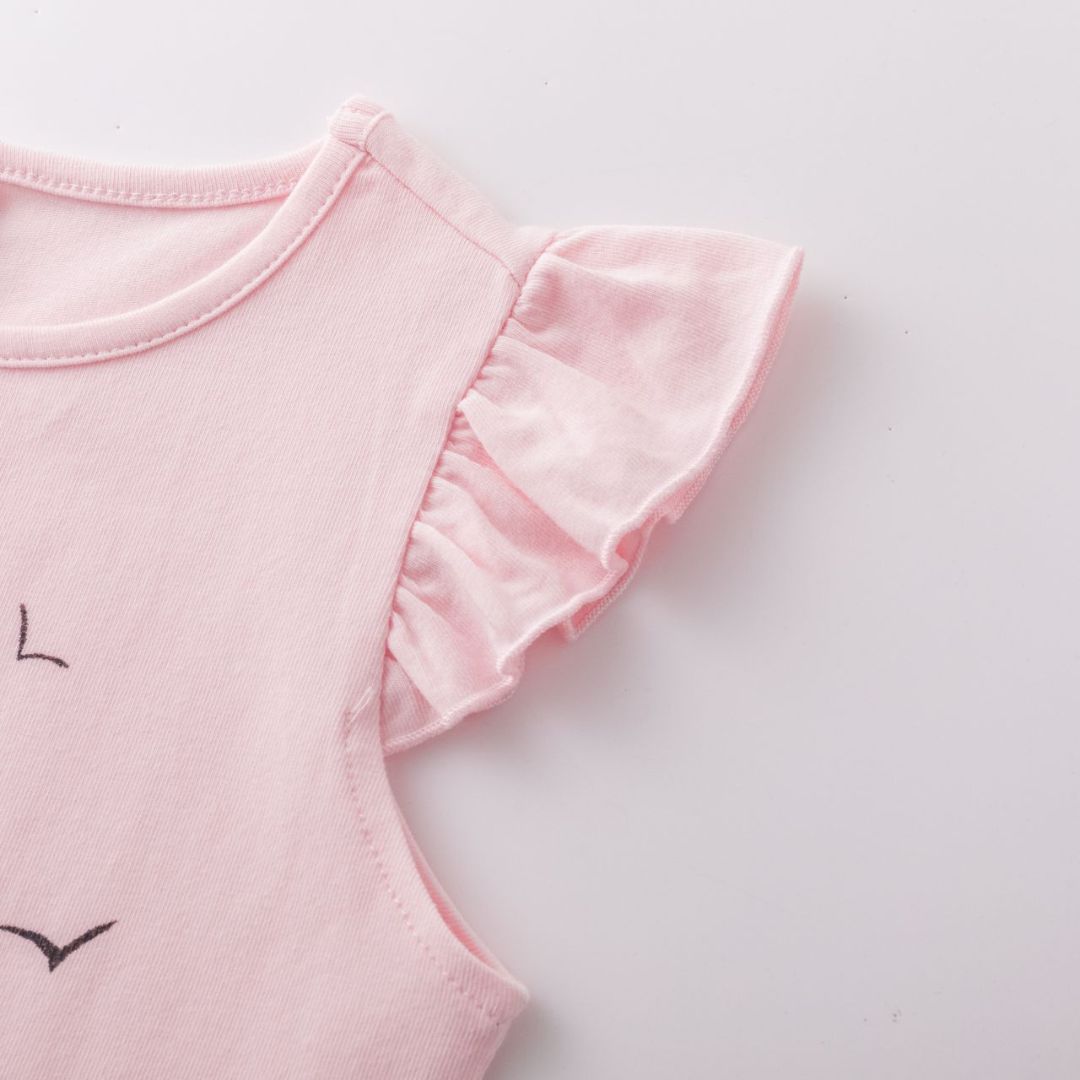 T-Shirt für Mädchen mit Flamingo Print