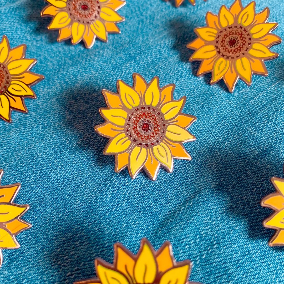 Anstecker 'Sonnenblumen-Pin'