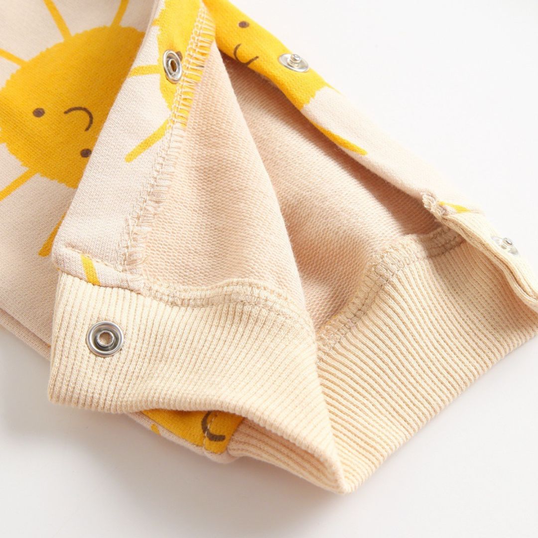 Baby Strampler Langarm 'Sonnenmuster '