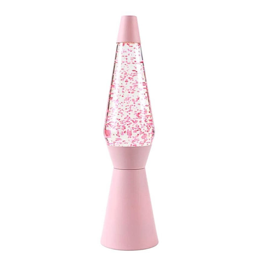 Lavalampe Spaceship Glitter pastellrosa