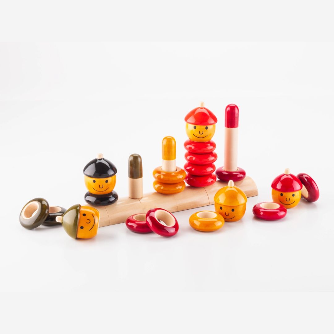 Stapelspielzeug aus Holz 'Peppy Five'