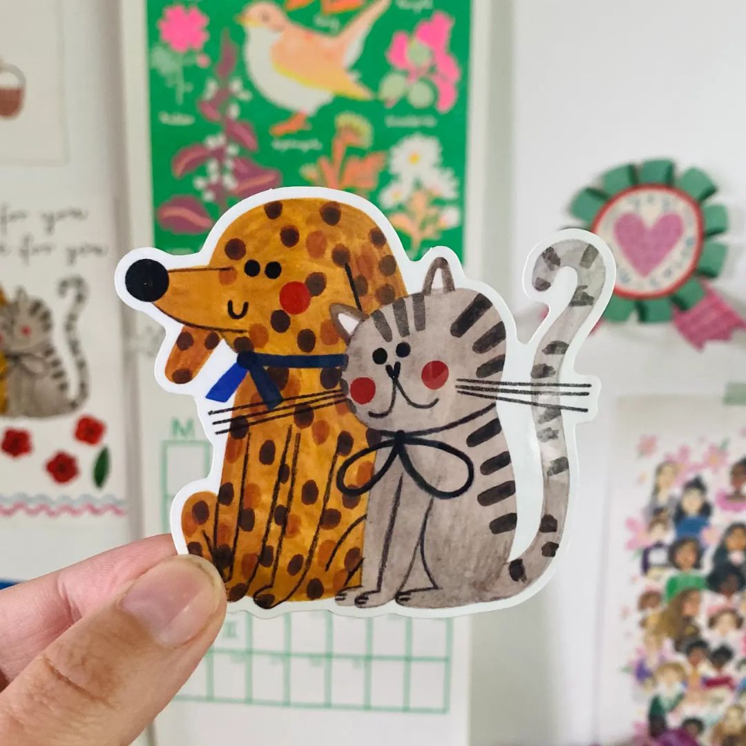 Sticker 'CAT & DOG'