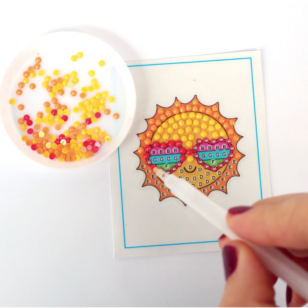 Mosaik Sticker Set aus Diamanten 'Sonne'