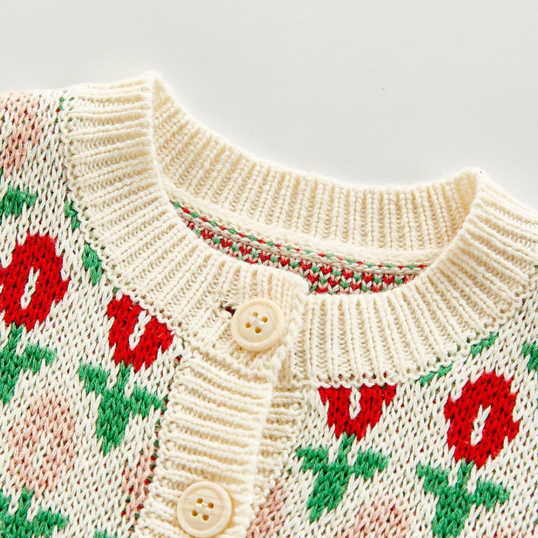 Süßer Strick-Cardigan 'Flowers'