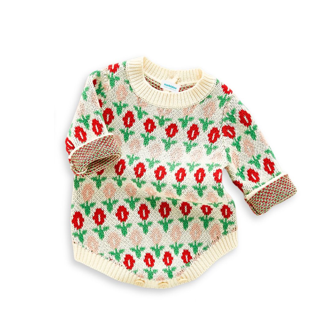 Süßer Strick Body 'Flowers'