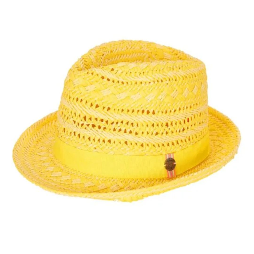 Strohhut aus Toyo gelb