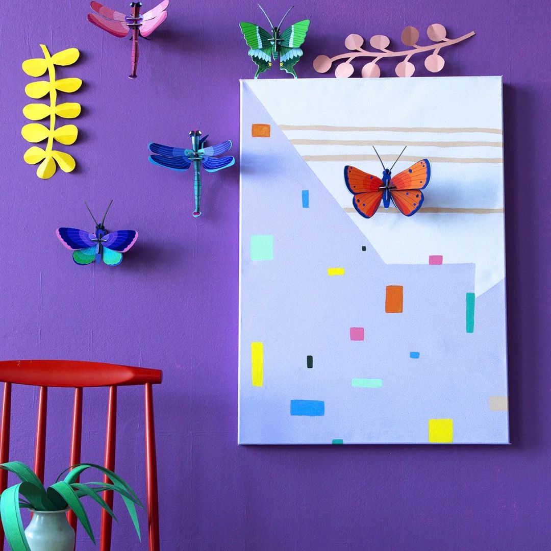 Studio Roof Wall Art 'Blue Copper Butterfly'
