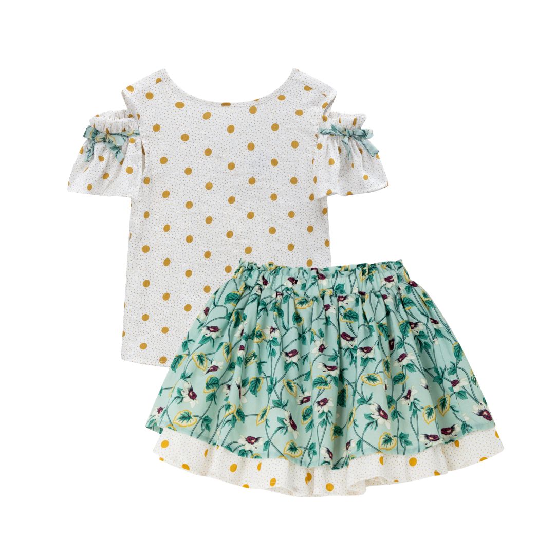 Polka Dots Dorados Mädchenbluse