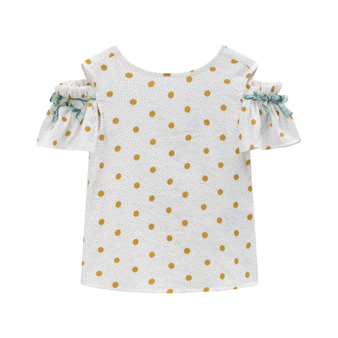 Polka Dots Dorados Mädchenbluse