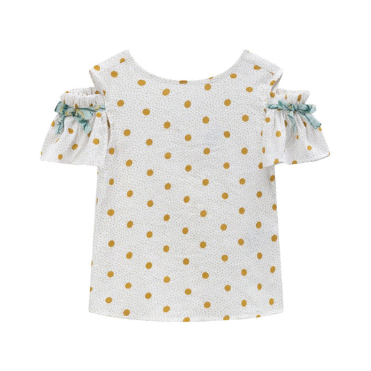 Polka Dots Dorados Mädchenbluse